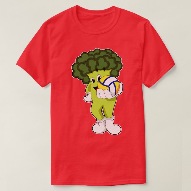 Broccoli vid Volleyball Sports T Shirt (Design framsida)