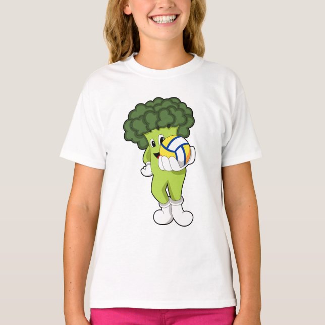Broccoli vid Volleyball Sports T Shirt (Framsida)