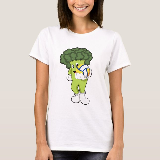 Broccoli vid Volleyball Sports T Shirt (Framsida)