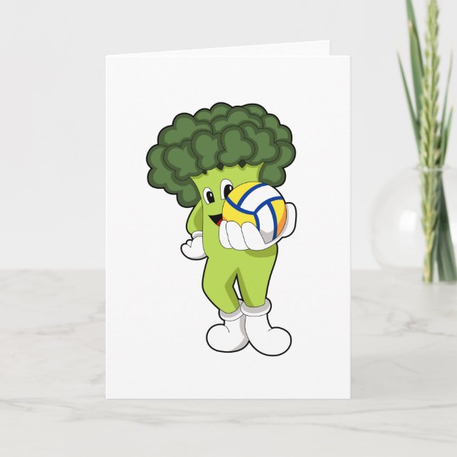 Broccoli vid volleyboll sport kort (Framsida)
