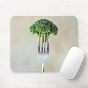 Broccolibukett på en gaffel musmatta