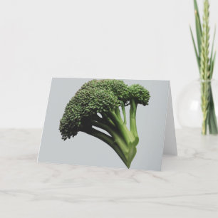 Broccolihälsningkortet, vit packar inklusive in kort
