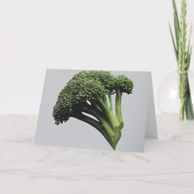 Broccolihälsningkortet, vit packar inklusive in kort (Framsida)