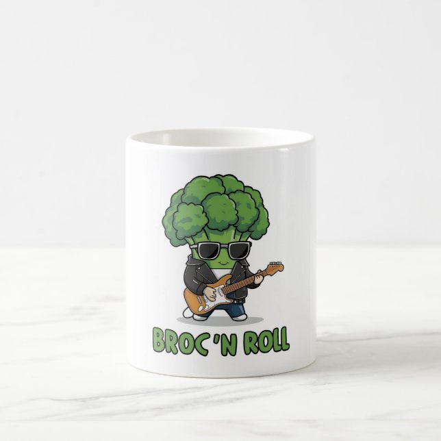 Broccolis lekfulla Guitar-prestanda Kaffemugg (Center)
