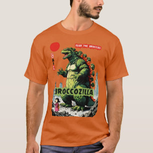 Broccozila Veggie Kaiju Vegan Broccoli Design T Shirt