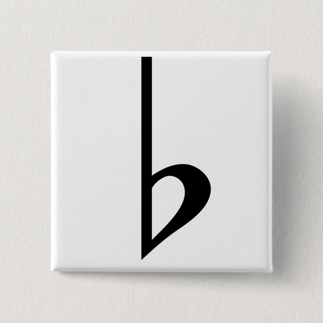 Broche (Botton) Bemol Preto Knapp (Framsida)