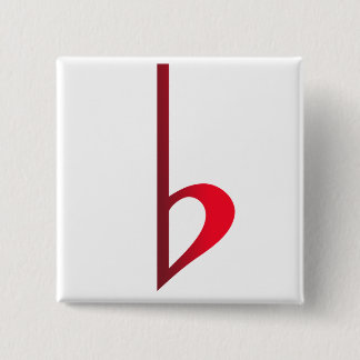 Broche (Botton) Bemol Vermelho Knapp