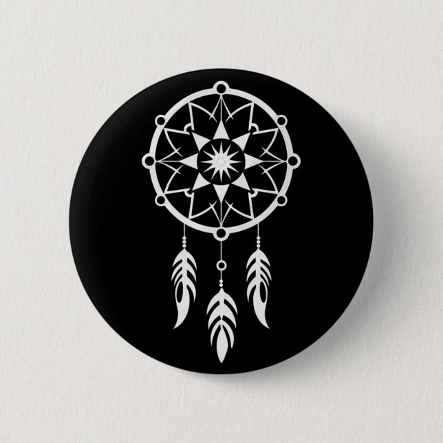 Broche (Botton) Filtro dos Sonhos Branco Knapp (Framsida)