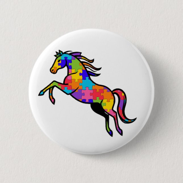 Broche (Botton) Quebra-Cabeça - Cavalo Knapp (Framsida)