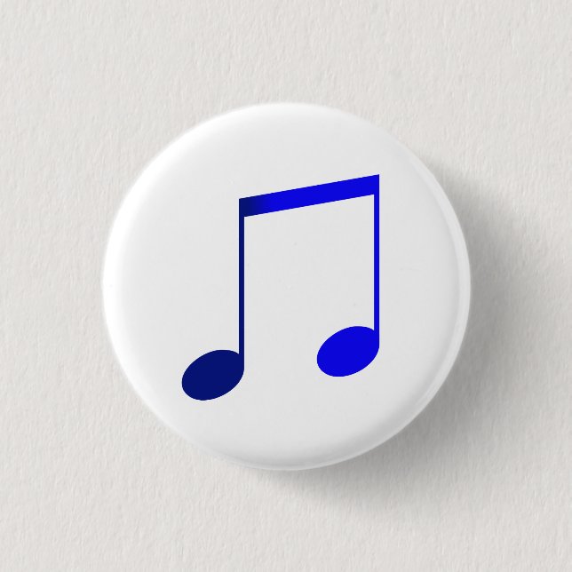 Broche (Button) Dupla Colcheia Azul Knapp (Framsida)