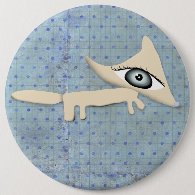 broche Fox accessoarer prickig blå pojke Räv knapp (Framsida)