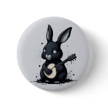 broche kanin bunny guitar hobby roligt