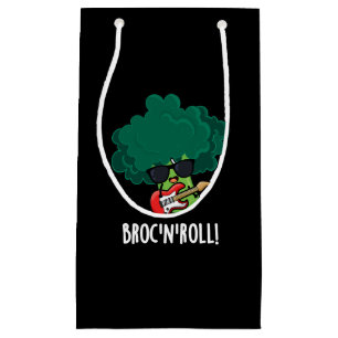 Brock n Roll Funny Veggie Broccoli Pun Mörk BG