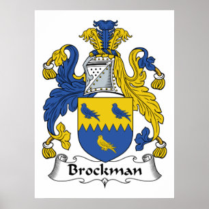 Brockman familjvapensköld poster