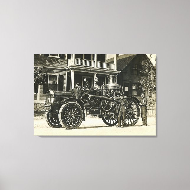 Brockton Fire Department Engine No 1 BFD Canvastryck (Framsida)