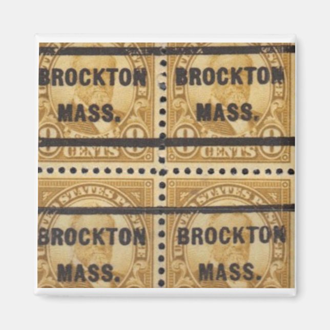 Brockton Frimärke Magnet 1 (Framsidan)