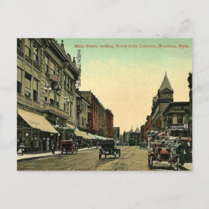 Brockton, Massachusetts, vintage 1910 vykort