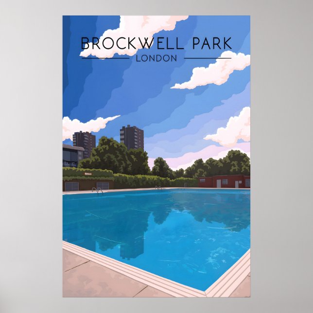 Brockwell Park London Reseskylt Poster (Framsidan)