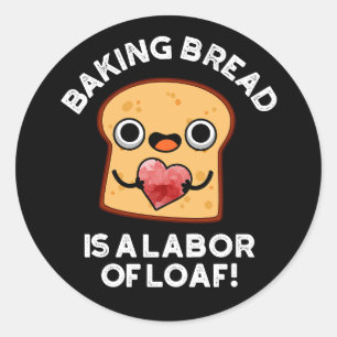 Bröd är en del av en Mörk av Pun-Pun-lackeringsmed Runt Klistermärke