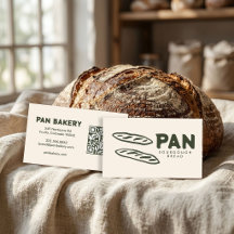 Bröd Bageri Sourdough ANPASSAD QR Handritad