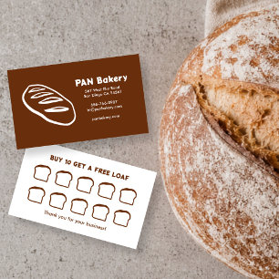 Bröd Bageri Sourdough ANPASSADDE Handritade Belöni Lojalitetskort