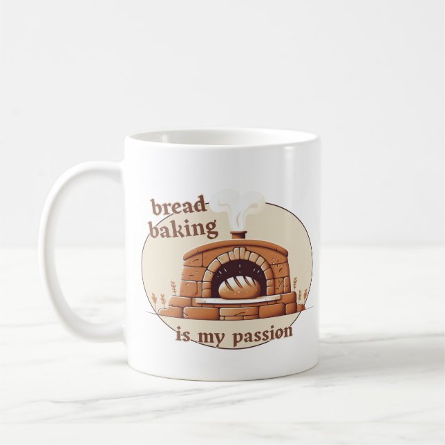 Bröd bakning är min passion kaffemugg (Vänster)