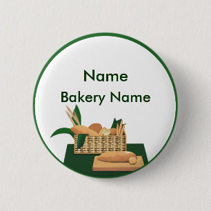 Bröd Basket Bakery Namn bricka Knapp