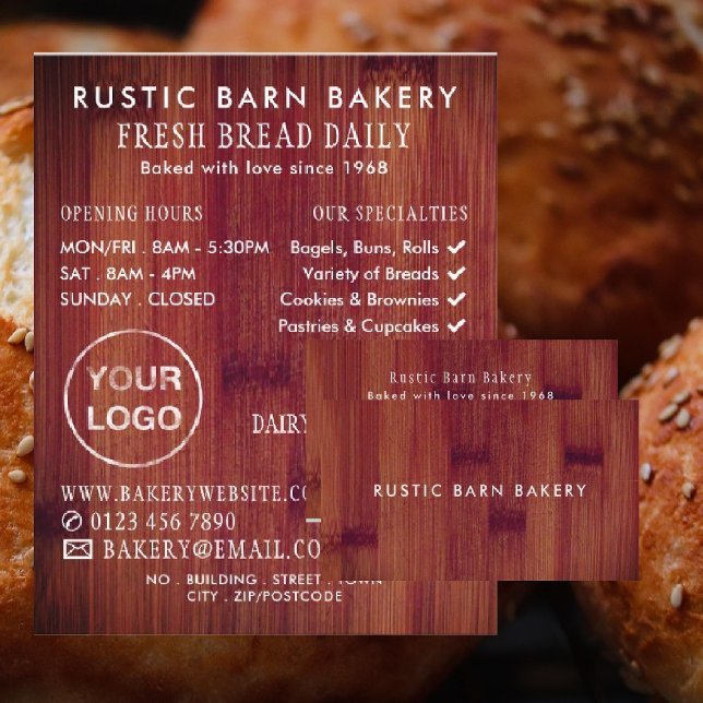 Bröd Board, Bakers, Reklam för bakverk Flygblad (Skapare uppladdad)