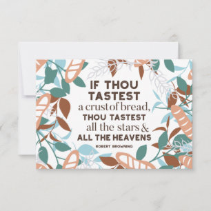 Bröd citat från Robert Browning Inbjudningar