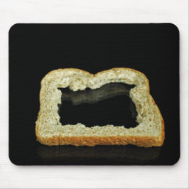 Bröd crust på svart musmatta