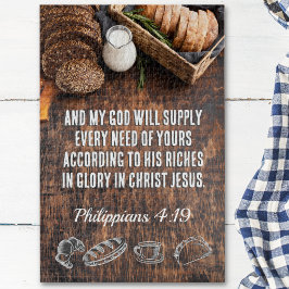 Bröd | Filippinerna 4:19 Bibelverse 8 x 10 eller m Pussel