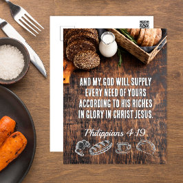 Bröd | Filippinerna 4:19 Bible Verse, Scripture Vykort