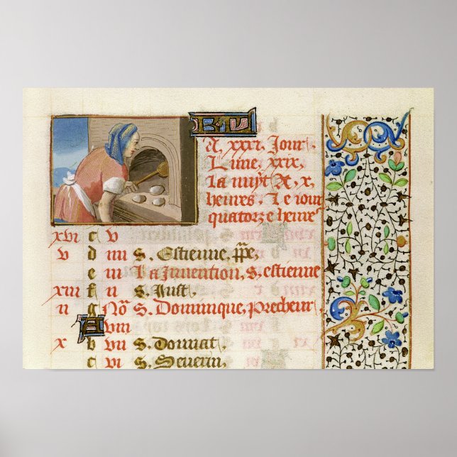 Bröd, från en Bok av timmarna Poster (Framsidan)