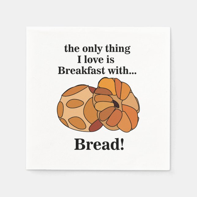 Bröd Frukost Bageri Party Pappersservett (Framsidan)