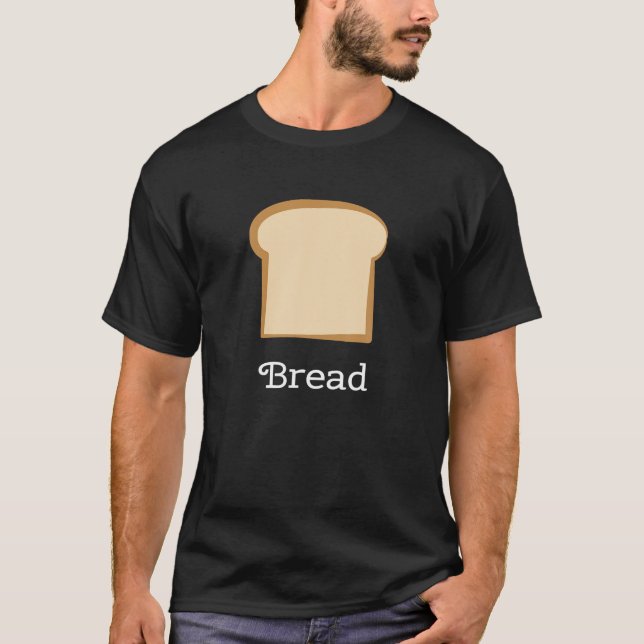 Bröd gruppstruktursfack och smör t shirt (Framsida)