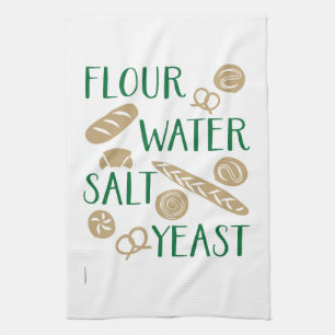 Bröd Ingredienser Mjöl Vatten Salt jäst Kökshandduk
