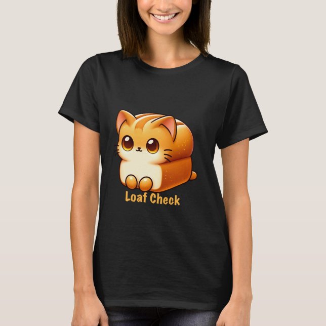 Bröd Kontroll Katt T Shirt (Framsida)