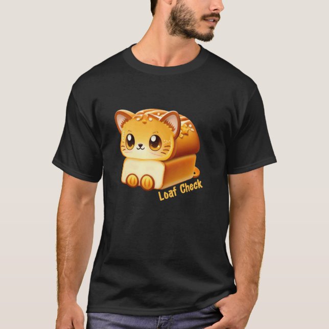 Bröd Kontroll Katt T Shirt (Framsida)