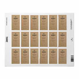 Bröd Label Brown Kraft Papper Bakery Adressetikett