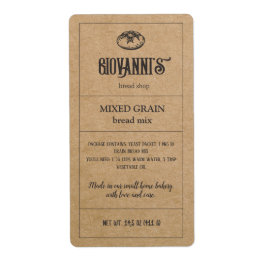 Bröd Label Brown Kraft Papper Bakery Fraktsedel