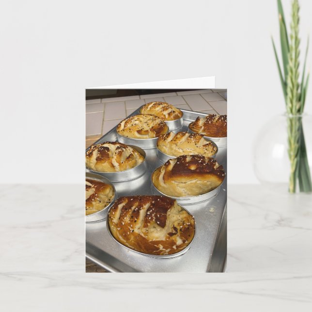 Bröd Loaves Tack Kort (Framsida)