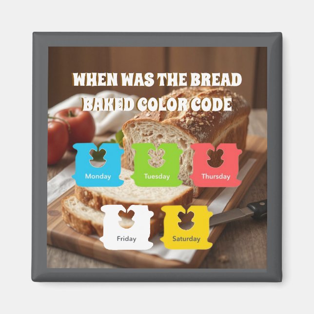 Bröd Makers Färg-kod Magnet (Framsidan)