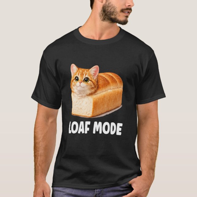 Bröd Mode Orange Katt Rolig Söt Bröd Meme T Shirt (Framsida)