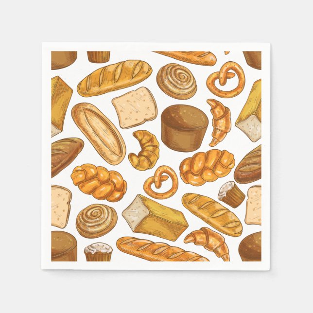 Bröd- och bakverk, bakverk, Mönster Pappersservett (Framsidan)