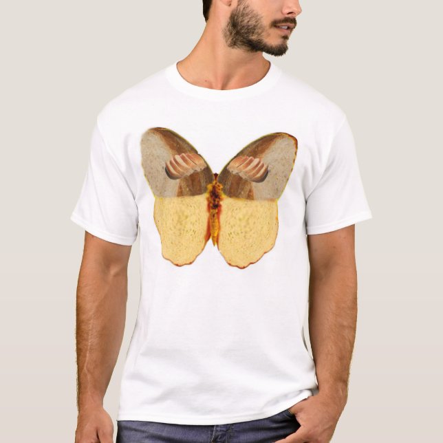 bröd och fjäril t-shirt (Framsida)