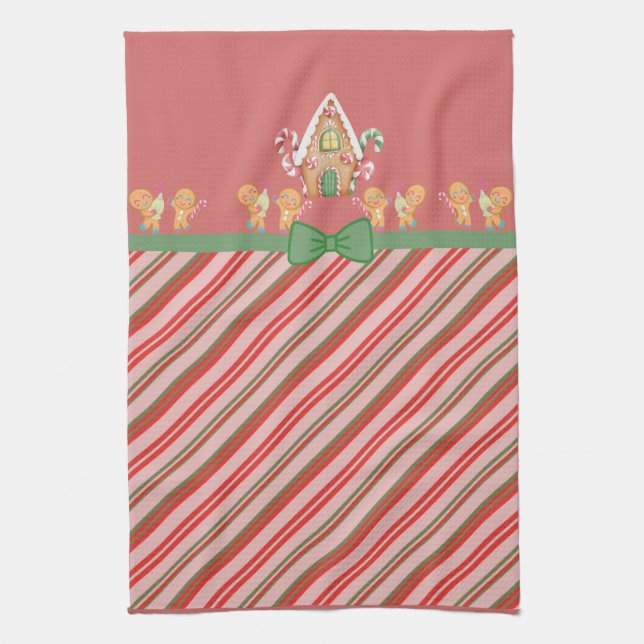 Bröd och Pepparkaksgubbar Kökshandduk (Vertikal)
