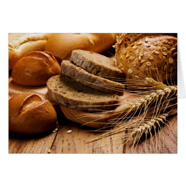 Bröd- och veteblankkort hälsningskort (Framsidan Horizontal)