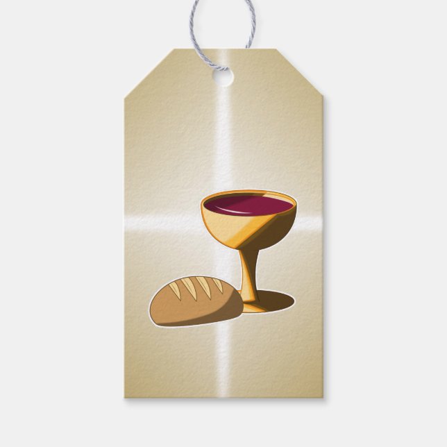 Bröd och Vin: den sista Påsk-kommunen Presentetikett (Framsidan)