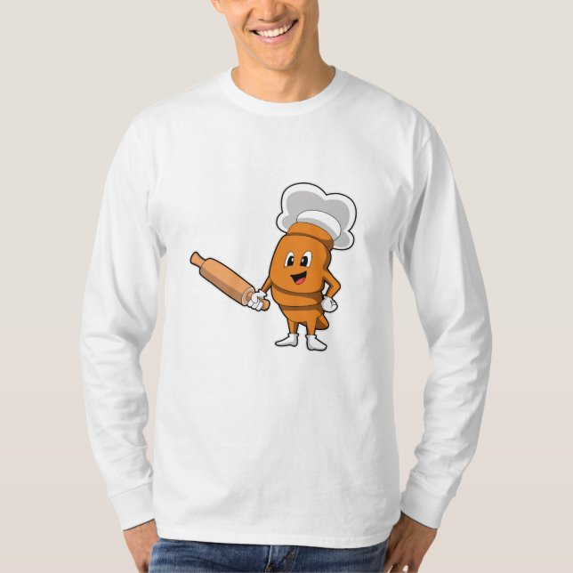 Bröd som Cook med rullande stift T Shirt (Framsida)