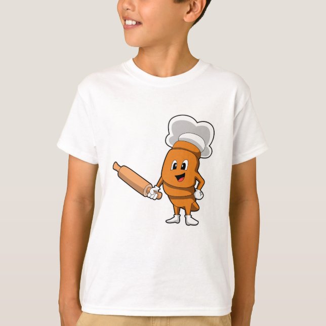 Bröd som Cook med rullande stift T Shirt (Framsida)